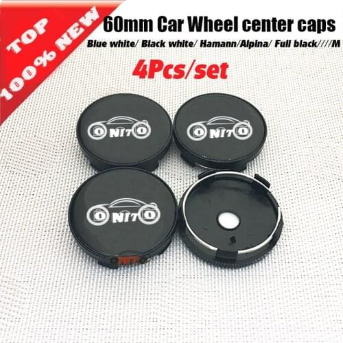 4pcs 60mm Car emblem Wheel Center Hub Cap wheel Badge covers styling for alpina E46 E39 E38 E90 E60 E36 F30 F30 E34 F10 F20