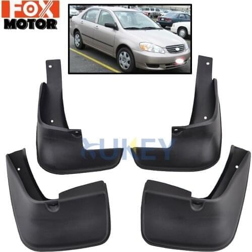 Molded Mud Flaps For Toyota Corolla Altis 2002-2008 Sedan Mudflaps Splash Guards Mud Flap Mudguards 2003 2004 2005 2006 2007