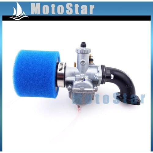 Chinese Pit Dirt Bike Mikuni VM22 Carb 26mm Carburetor + Blue 38mm Air Filter Mainfold Intake Pipe For 110 125 140cc CRF50 SSR