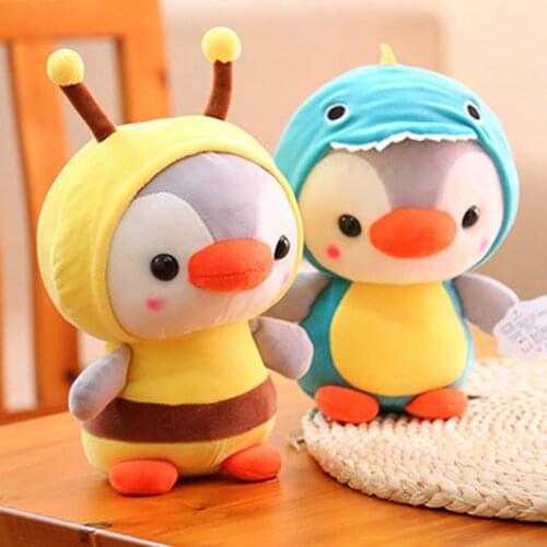 Creative Cute Mini Plush Toy Cartoon Transforming Penguin Doll Plush Baby Padded Toy Cute Soft Doll Gift Home Decorations