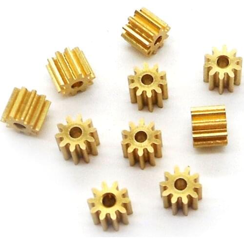 102A / 101.5A Metal Gears 0.4M 10 Teeth Hole 2mm / 1.5mm Small Module Gear Copper Pinion 10pcs/lot