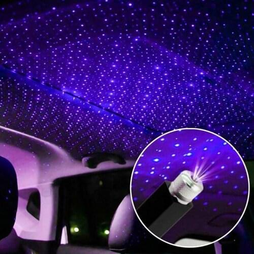 Atmosphere Lamp Interior Mini LED Starry Sky Laser Atmosphere Ambient Projector Lamp Use for Office at Night Computer USB Gadget