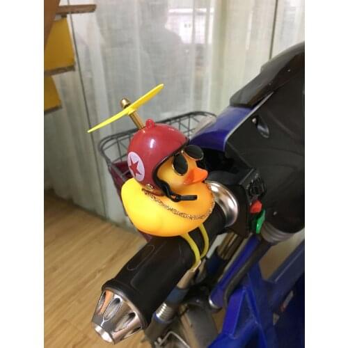 Motorcycle For Ducati All models New cartoon yellow glasses helmet fan silicone duckling motorcycle bicycle bicycle auto parts