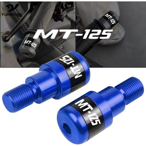 Motorcycle Handlebar Grips Handle Bar Cap End Plugs For YAMAHA MT125 MT-125 MT 125 2014 2015 2016 7/8'' 22MM CNC Accessories