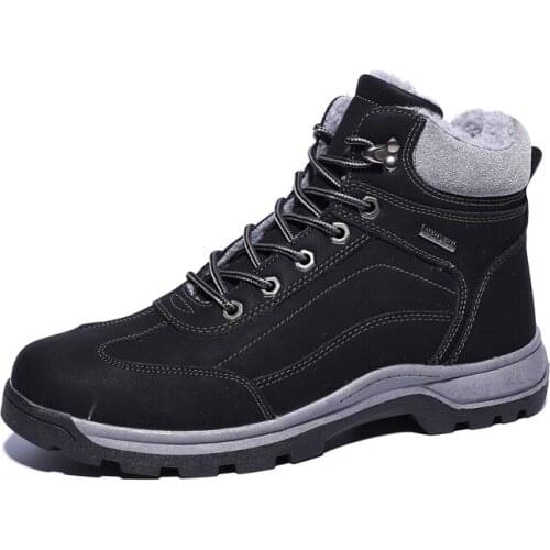 2019 High Quality Super Warm Men Boots Winter Boots Waterproof Rubber Plush Snow Boots Retro Ankle Boots for Men Winter Shoes