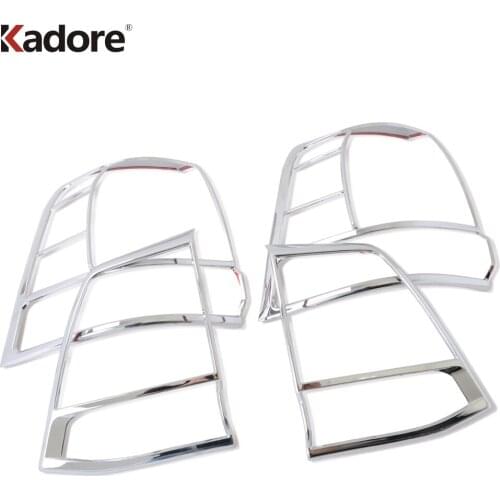 For Toyota Land Cruiser LC200 J200 2008 2009 2010 2011 ABS Chrome Rear Back Light Lamp Cover Trim Tail Light Sticker Frame