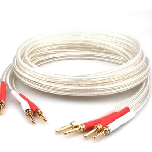 New Top Rated Silver-plated Hifi Speaker Cable High Performance Speaker Amplifier sound Connecting line SP-8525 OCC