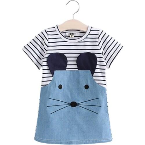 Striped Girls Dress Summer Dress For Girl Long Sleeve Children Dresses Cotton Kids Dresses For Girls Fashion Kids Clothes