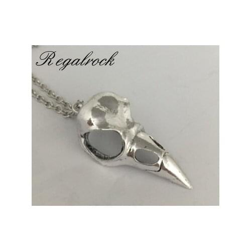 Regalrock Raven Crow Necklace Oddities Bird Skull Pendant Fashion Hot Charm Gift Wholesale Jewelry