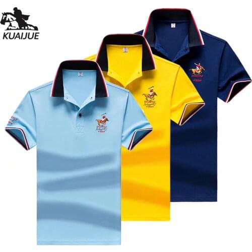 Polo Shirt men Summer New synthetic fiber Mens Short Sleeve Polo Shirt mens Embroidered Business Casual Mens Polo Shirt 1732