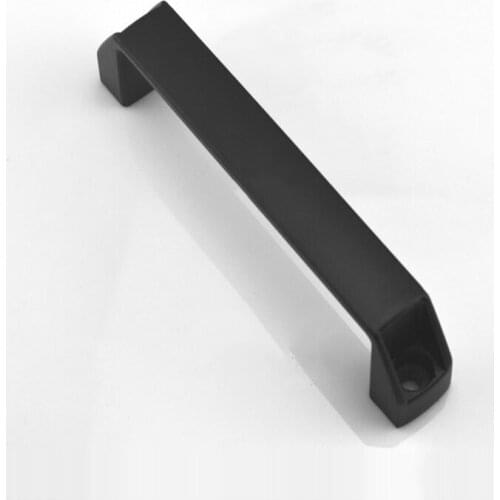 Kitchen Cabinet Handles and Knobs Concise Black Door Handle Wardrobe Cabinet Drawer Door Knobs Hole distance 90/120/150/180mm