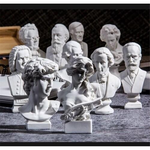 10PCS Resin Plaster Statue 7 CM Mini Character Model Cute Desktop Decoration Art Sketch Supplies Home Bedroom Decoration