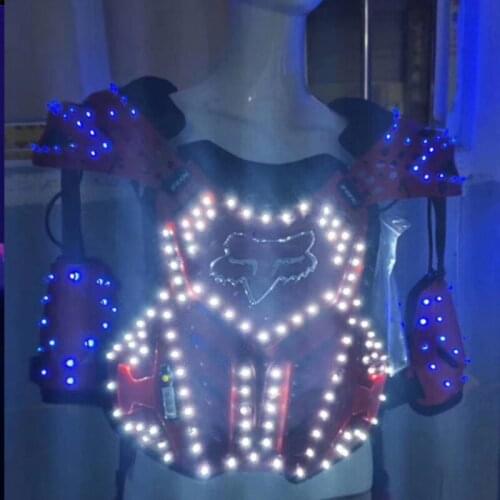 Warrior Luminous Armor Future technology show space Stage show dance Light up led costume nightclub Bar clothing