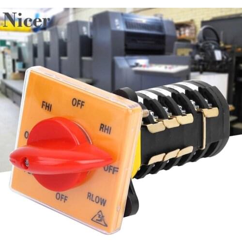 T-16EXF64D-6 8-Position Rotary Cam Universal Changeover Switch Selector For Milling Machines 1PCS Rotary Changeover Switch