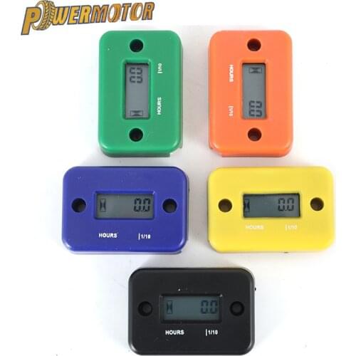 Waterproof Engine Gauge Hour Meter Motorcycle Inductive Digital Hour Meter LCD Display for Bike Motorcycle ATV Boat Offroad
