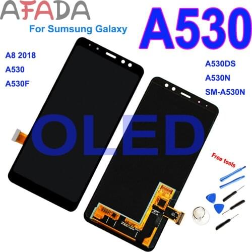 AMOLED 5.6''LCD Display For Samsung Galaxy A8 2018 lcd A530 A530F A530DS A530N SM-A530N Touch Screen Digitizer Assembly Replace