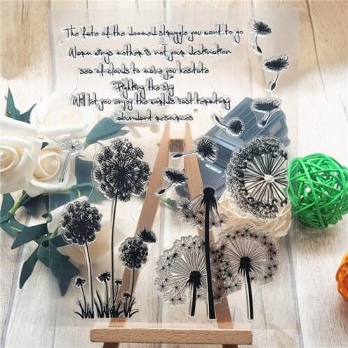 2021 Dandelion Transparent Clear Stamps Silicone Seals Roller Stamp for DIY Scrapbooking Photo Album Card Making