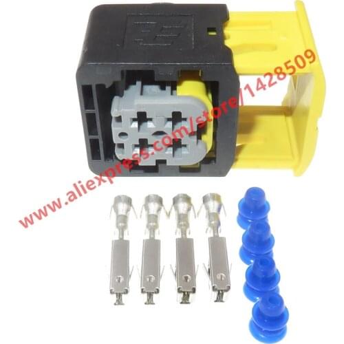 5 Sets 4 Pin Nitrox Oxygen Sensor Waterproof Plug Auto Wiring Harness Connector For SCR Accessories 2-1418390-1