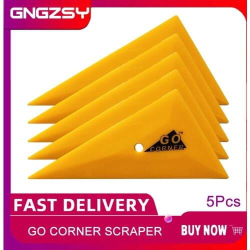 5pcs Professional Go Corner Squeegee Triangle Edge Plug Car Wrapping Vinyl Scraper Window Tinting Auto Care Hand Tools 5A48