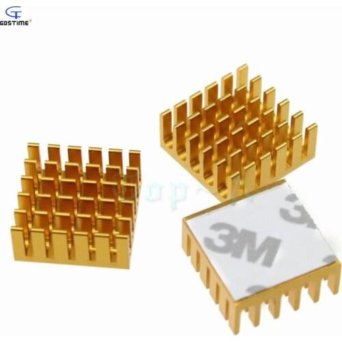 500 pcs 22x22x10mm High Quality Aluminum Heat Sink Chip Router CPU VGA IC Chip Ram DDR Chipset Cooling Radiator 22mm x 10mm