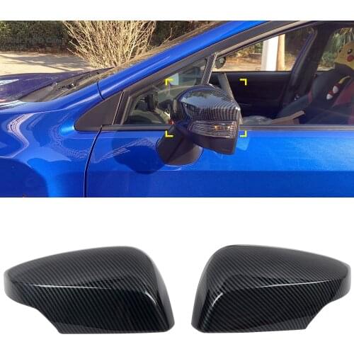 For Subaru WRX STi 2015-2020 Accessories ABS Carbon Fiber Printed Side Rearview Mirrors Decoration Cover Trim 2pcs Car Styling