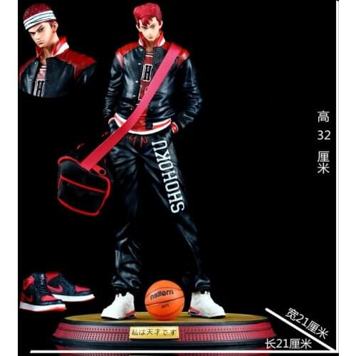 32cm Anime Slam Dunk Coke Hanamichi Sakuragi No.10 PVC Aftion Model Toys Figures For children Gifts