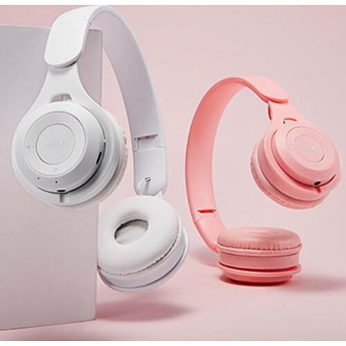 M6 Wireless Foldable Headset Macarons Heavy Bass Bluetooth Gaming Headphone