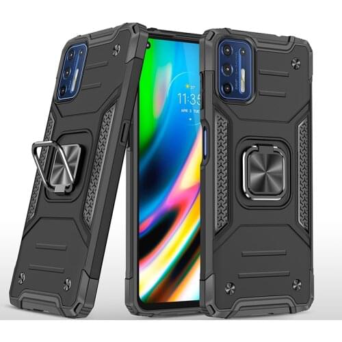 Armor Shockproof Case for Motorola Moto G9 Plus G9+ G 9+ Military Protection Bumper Defender Magnet Car Holder Ring Case Cover