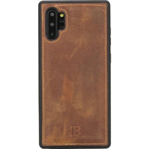 Burkley FXC Leather Phone Case Samsung Note 10 Plus G19 Coffee Back Cover