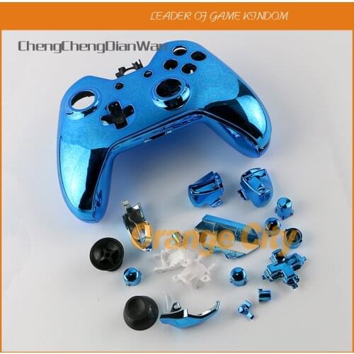 5sets For Xboxone Bluetooth Gamepad chrome Plated Full Housing Shell Case Kit for Xbox one Wireless Controller 5sets
