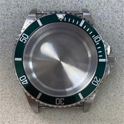 40MM Aluminum Bezel Sapphire Flat Glass Watch Case for NH35/NH36/4R36 Automatic Mechanical Movement Watch Accessories