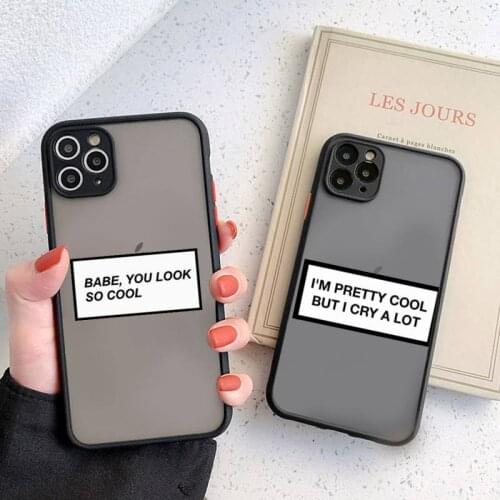 Funny Letters Phone Case Colorful Bumper Shockproof Trasparent For iPhone 12 11 Pro Max XR X XS 7 8 Plus Cover