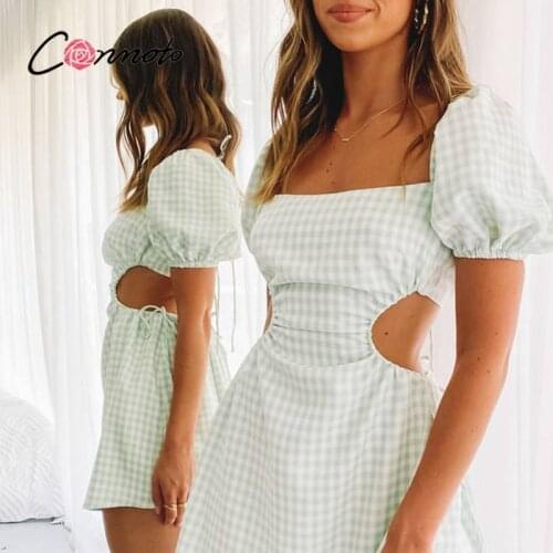 Модные платья в клетку CONMOTO China At AliExpress