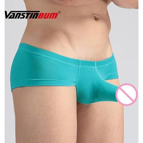 Exotic Boxer Shorts Sexy Mens Pouch Underwear Cool Elephant Nose Breathable Quick Dry Panties Gay Low Waist Modal Underpants