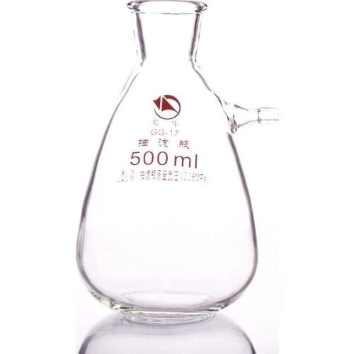 Filtering flask with side tubulature,Capacity 500ml,Triangle flask with tubules,Filter Erlenmeyer bottle