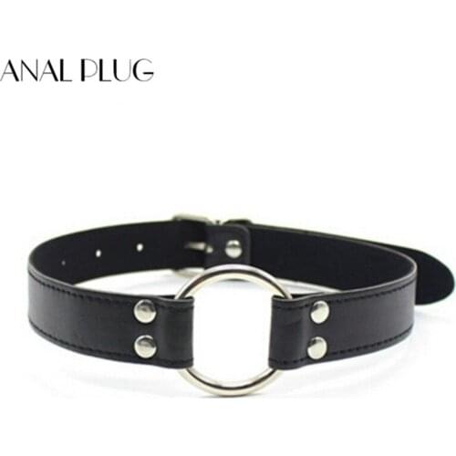 Open Mouth Gag O Ring Gag Head Harness Mouth Gagged Sex Toys For Women bdsm bondage PU Leather sex toy erotic toys