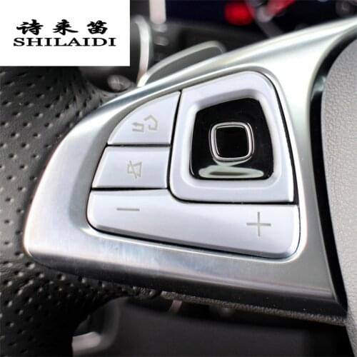 For Mercedes Benz E class W212 W213 Auto Steering Wheel Switch Control Buttons Trim Panel Covers Stickers Interior Accessories