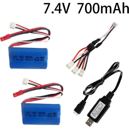 7.4V 700mAh lithium battery For flywheel FT007 remote control boat speedboat F1 For Syma remote control aircraft 150314