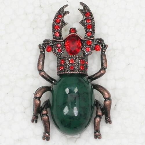 Fashion RED Rhinestone Beetle Pin brooches C2013 C3