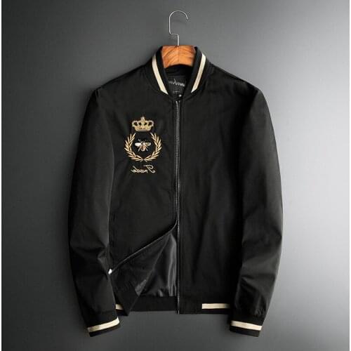 Mens Autumn Bomber Men Stand Collar Fashion Casual Trend Personalized Mens Coat Korean Club Outfit Vintage Jacket