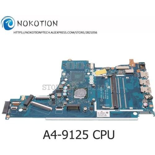 NOKOTION EPV51 LA-G078P For HP 15-DB 15T-DB 255 G7 Laptop Motherboard A4-9125 CPU DDR4 L31720-601 L31720-001