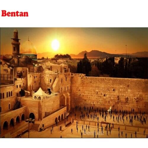 New arrival Wailing wall israel jerusalem 5D Diamond Painting Cross Stitch Diamond Embroidery full Square drill Diamond Mosaic