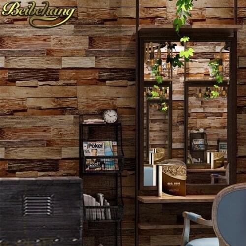 Beibehang Brick wallpapers for living room Stone Vinyl Wallpaper 3D Retro Brick Wall Industrial Cafe decoration home restaurant