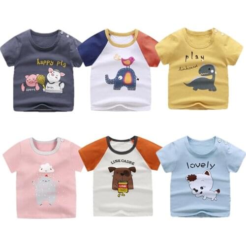Infant Newborn Baby Clothes Baby Kids T Shirts for Girls Boys Tshirt Kid Summer Cotton Cartoon Printing Tops Baby Boy Clothes