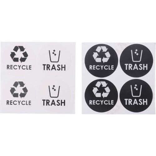 Recycle Trash Symbol Vinyl Lettering Decals Sticker For Trash Cans Garbage Container Home Decor Gift