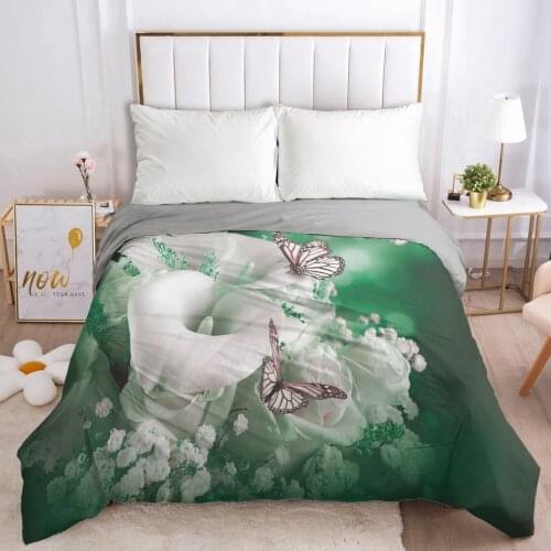 3D Duvet Cover with Zipper Comforter Blanket Quilt Cover 220x240/90/135/150 Bedding Bag Country lily Flower