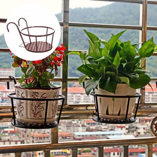 3 Colors Practical Flower Pot Holders Stand Eco-Friendly Plant Shelf Weather Proof Home Decoration