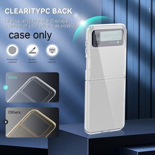 For Samsung Galaxy Z Fold3 Shockproof Phone Case Folding Screen Acrylic Transparent Mobile Phone Case Front Back Protective Case