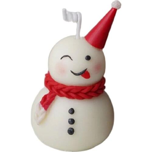 Christmas Snowman Candle Mould Soap Mold Doll Snowman Baby Soap Mold Silicone Mold New Year Aromatherapy Candle Mould M238