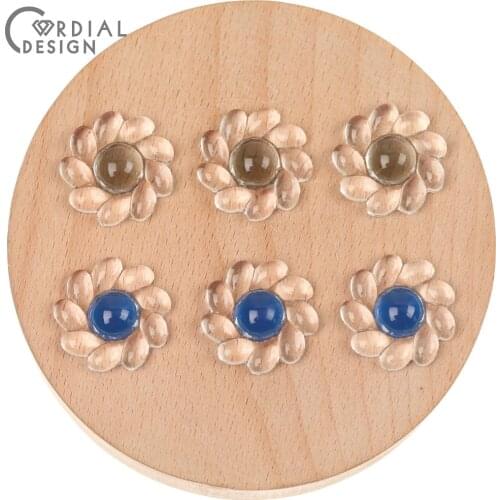 Cordial Design 100Pcs 23*23MM Jewelry Accessories/Resin Beads/Flower Shape/Hand Made/Clear Beads/DIY Charms/Earring Findings